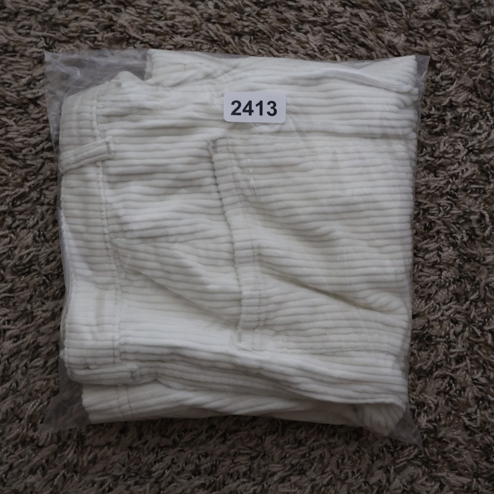 Abercrombie & Fitch Corduroy Mini Skirt Ivory Womens Medium Waist 29" Length 17" - Picture 10 of 10